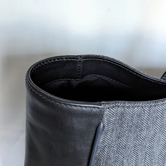 Trussardi 1911 Oversized Black & Gray Tote Bag Italy - Picture 6 of 13